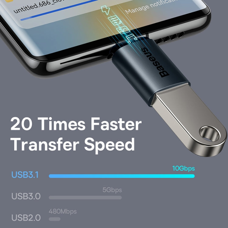 Baseus Adaptateur USB Type C vers USB-A 3.1 gen 1 – bleu -ZJJQ000003