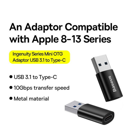 Baseus Adaptateur USB 3.1 Mâle vers Mini OTG Femelle Type-C – ZJJQ000101