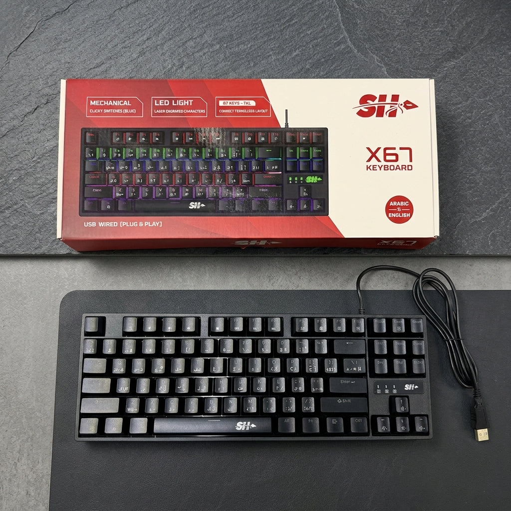 SH X67 – Clavier Mécanique Gamer 87 Touches