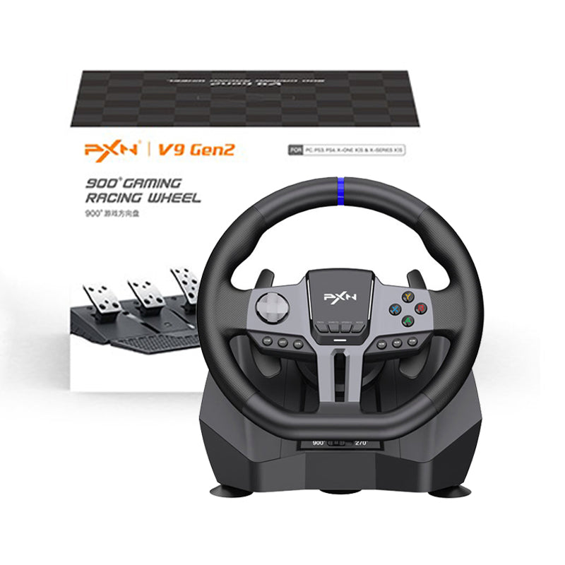 PXN V9 Gen2 – Volant de Course Gaming avec Pédales Magnétiques et Levier de Vitesse .
