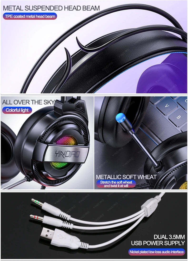 Q3 Gaming Headset BLACK – Casque Gamer Professionnel avec Basses Stéréo et Micro-NOIR
