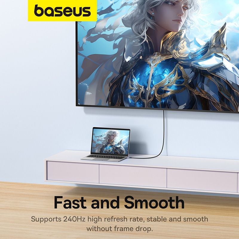 Baseus Adaptateur USB-C vers DisplayPort 8K 2m 🖥️ -B0063370D111-00