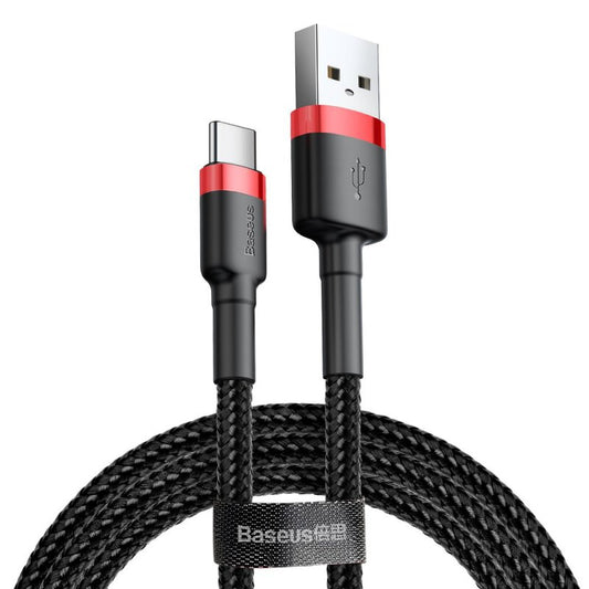Cable Baseus  USB-C 3A / 0.5 m-red and black-CATKLF-A91