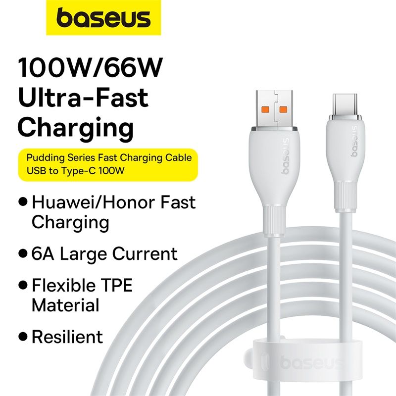 Baseus Câble de Charge 100W USB vers USB-C 1.2m – P10355703221-B1