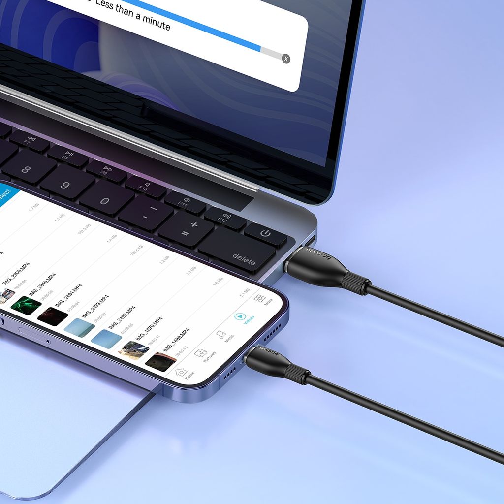 Baseus Pudding Series Câble de Charge 1.2m USB vers Lightning 2.4A –  ( P10355700111-B1 )