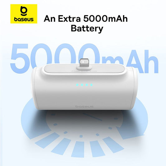 Baseus Compact Power Bank iPhone Edition 20W Charge Rapide 5000mAh – Blanc – P10068307213-00