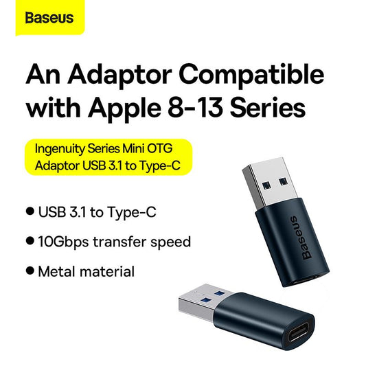 Baseus Ingenuity Series Mini OTG Adaptor USB 3.1 to Type-C -ZJJQ000103