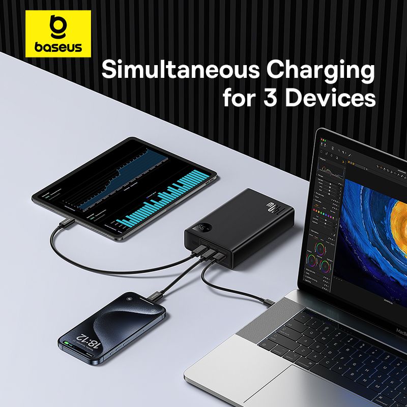 Baseus Adaman Power Bank 140W Charge Rapide 22800mAh avec Écran Digital – P10021508113-00