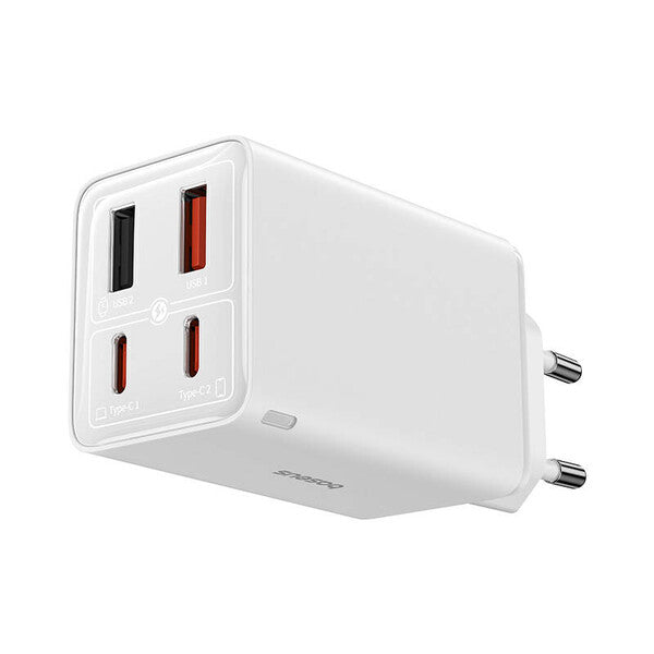 Baseus Chargeur Rapide 65W – 2x USB-C + 2x USB-A (Blanc - P10162701213-00)