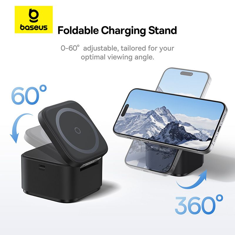 Baseus MagPro Chargeur Sans Fil Magnétique 2 en 1 - 25W + MagPro E-Watch 2.5W- P10264100123-01