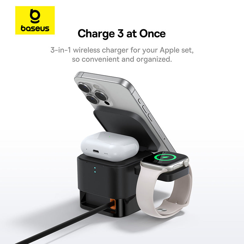 Baseus MagPro Chargeur Sans Fil Magnétique 2 en 1 - 25W + MagPro E-Watch 2.5W- P10264100123-01