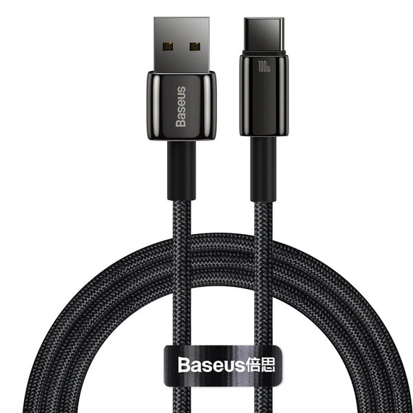 Baseus Câble USB vers Type-C 100W / 1M Noir (CAWJ000001)
