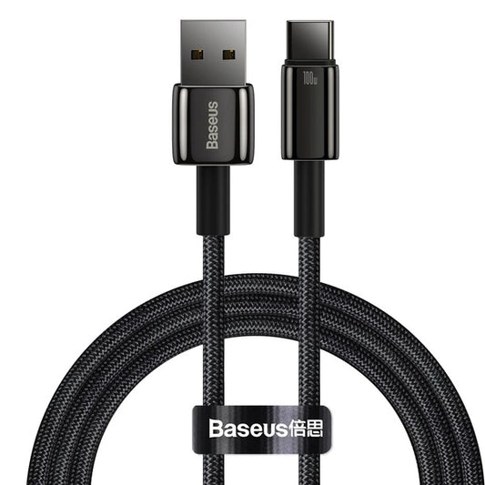Baseus Câble USB vers Type-C 100W / 1M Noir (CAWJ000001)