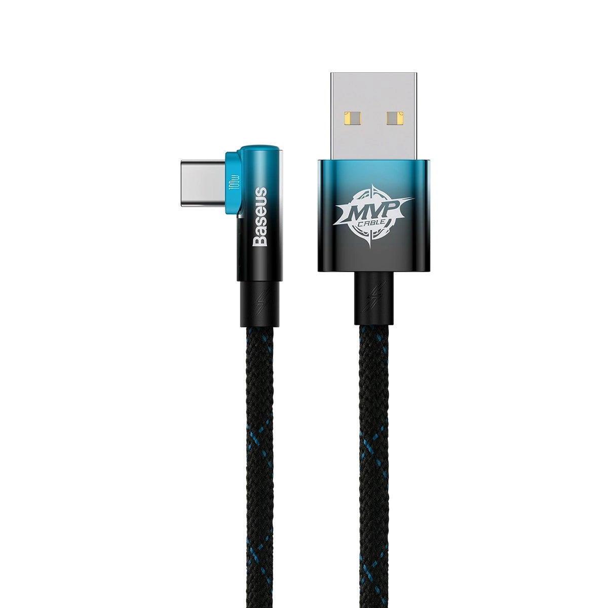 Baseus Câble USB vers Type-C 100W / 1M Noir + Bleu (CAVP000421)