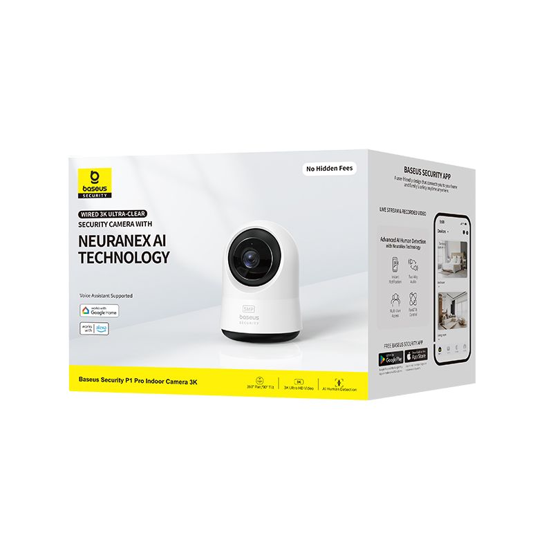 Baseus Security P1 Pro Caméra de Surveillance Intérieure 3K (5MP) – S0TV022132