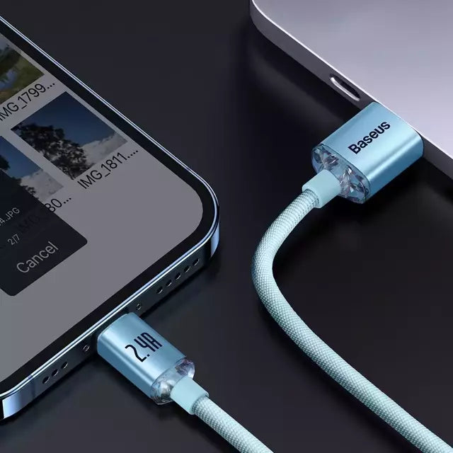 Baseus Cable USB – Lightning 2,4A /1,2m blue (CAJY001103)