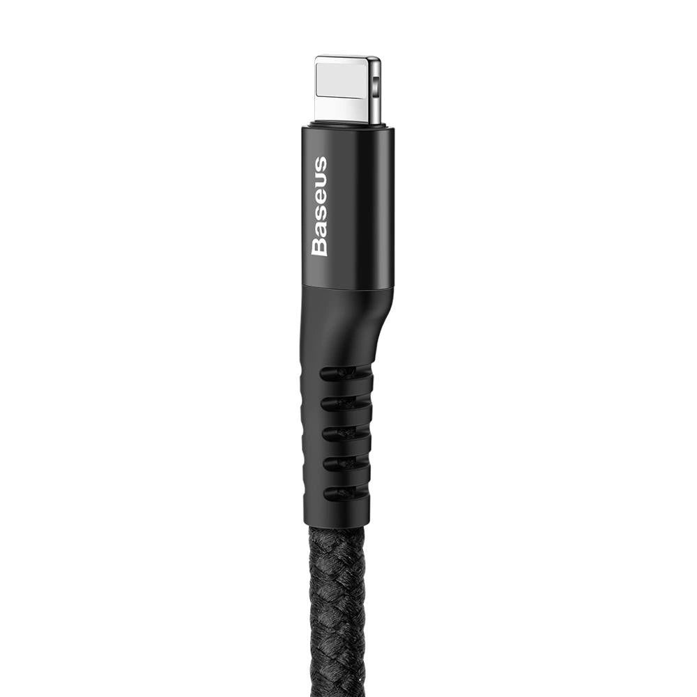 Baseus Fish Eye Spring Data Cable USB vers Lightning 2A 1m – Noir (CALSR-01)