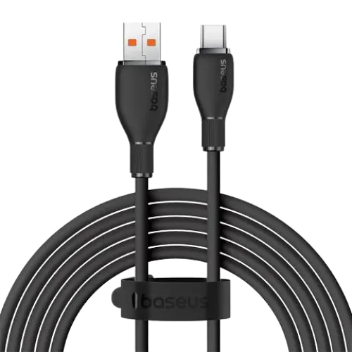 Baseus Pudding Series Câble de Charge Rapide USB-A vers Type-C 100W 6A 1,2M – Noir -P10355703111-B1