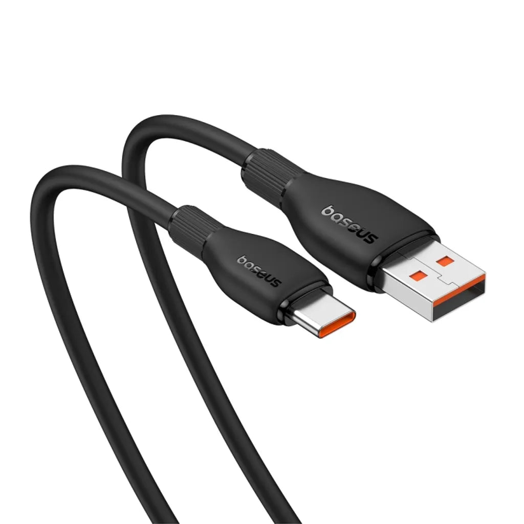 Baseus Pudding Series Câble de Charge Rapide USB-A vers Type-C 100W 6A 1,2M – Noir -P10355703111-B1