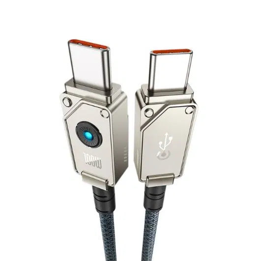 Baseus Câble Fibre Braiding Type-C vers Type-C 100W Titanium (P10355800221-00)