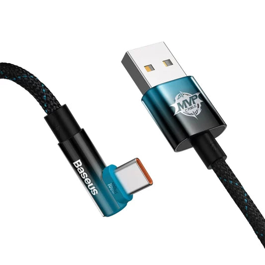 Baseus Câble USB vers Type-C 100W / 1M Noir + Bleu (CAVP000421)