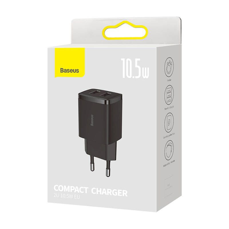 Baseus Chargeur avec 2 ports USB 10,5 W (CCXJ010201)