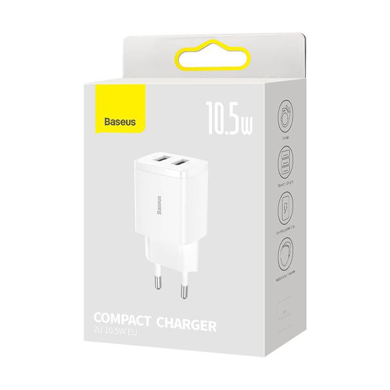 Baseus Chargeur avec 2 ports USB 10,5 W (CCXJ010202)