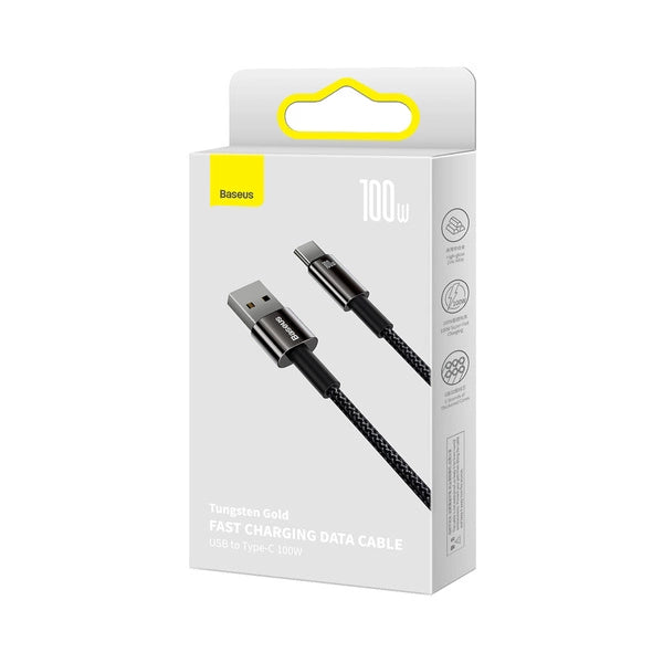 Baseus Câble USB vers Type-C 100W / 1M Noir (CAWJ000001)