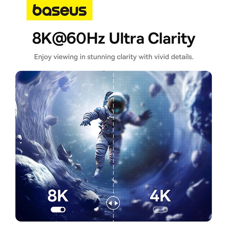 Baseus Adaptateur USB-C vers DisplayPort 8K 2m 🖥️ -B0063370D111-00
