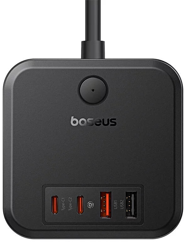 Chargeur Baseus Chargeur mural PowerCombo 3AC+2U+2C 30W, 1,5m (noir) - E00066400117-00