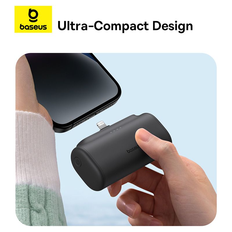 🔋 Baseus Compact Power Bank iPhone Edition 20W 5000mAh – Noir - P10068307113-00