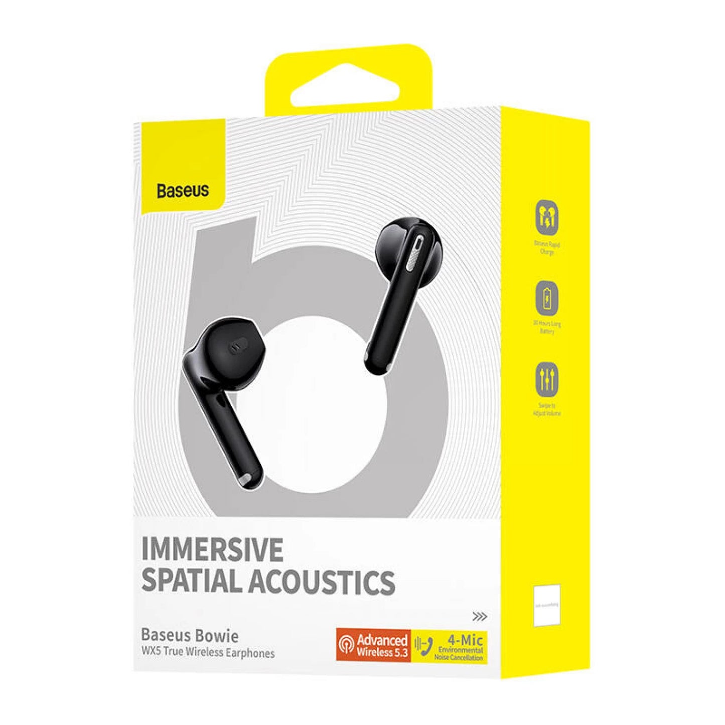 Baseus Bowie WX5 – Écouteurs Sans Fil True Wireless (Cluster Black - A00051000113-B1)