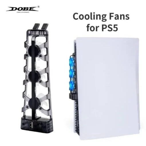 Dobe Ventilateur de refroidissement console PS5, refroidisseur jeu, contrôle intelligent la température
