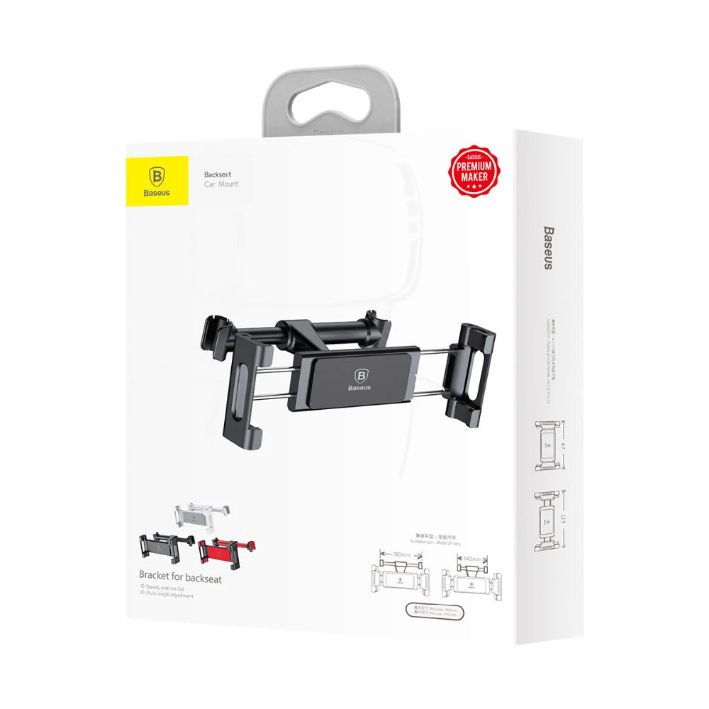Baseus Support de siège arrière de Voiture ajustable avec rotation à 360° – Noir (SUHZ-01)