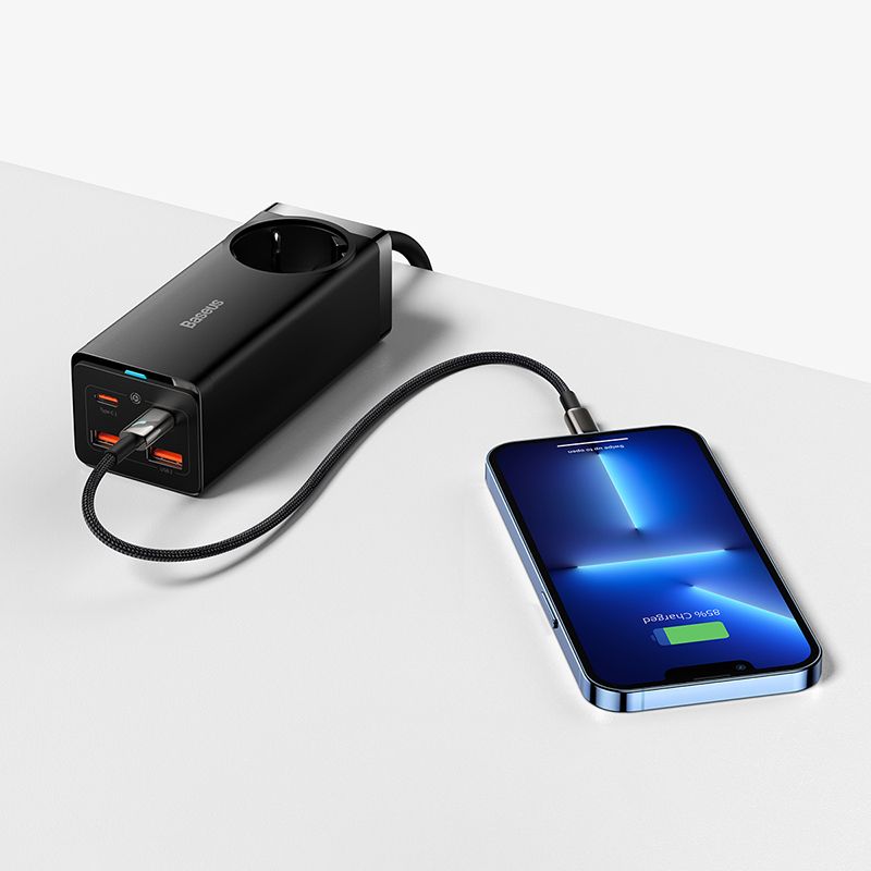 Baseus GaN3 Pro Multiprise de Bureau AC + 2USB + 2USB-C 100W – PSZM000401