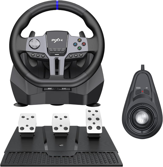 PXN V9 Gen2 – Volant de Course Gaming avec Pédales Magnétiques et Levier de Vitesse .