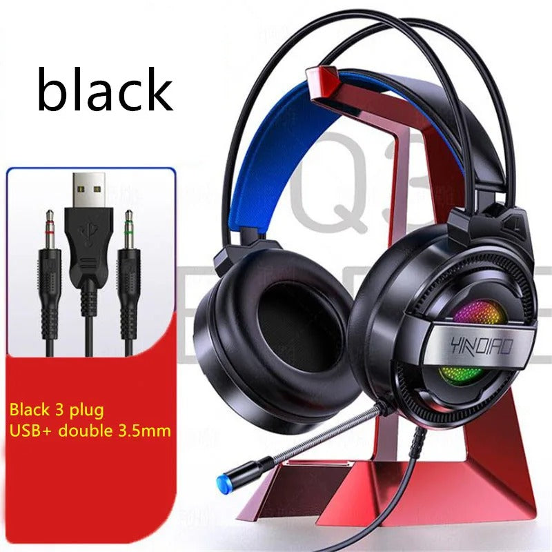 Q3 Gaming Headset BLACK – Casque Gamer Professionnel avec Basses Stéréo et Micro-NOIR