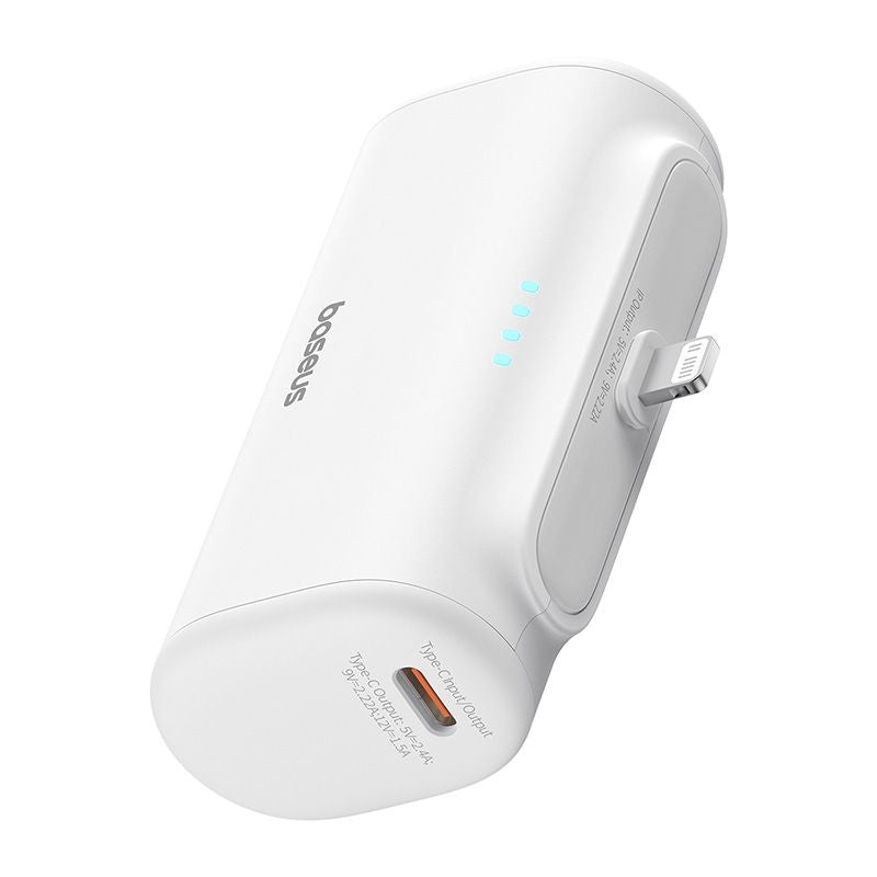 Baseus Compact Power Bank iPhone Edition 20W Charge Rapide 5000mAh – Blanc – P10068307213-00