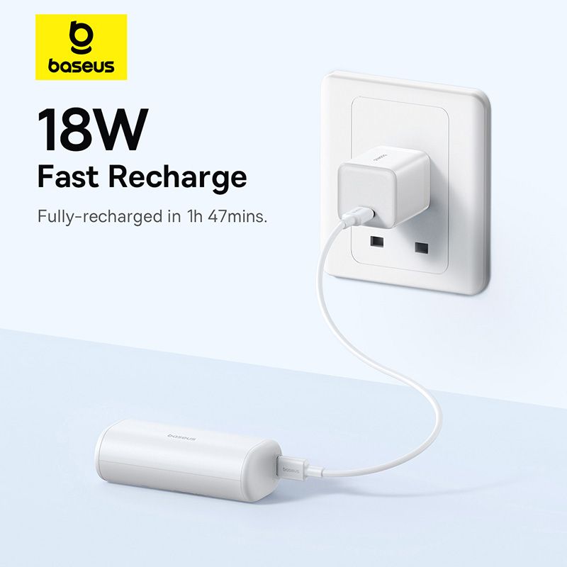 Baseus Compact Power Bank iPhone Edition 20W Charge Rapide 5000mAh – Blanc – P10068307213-00