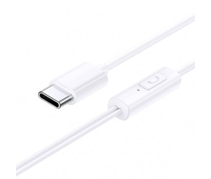 Baseus Encok CZ11 Type-C Wired Headphone, In-Ear Headset USB-C Earphone With Mic - BLANC - A00164300213-Z1