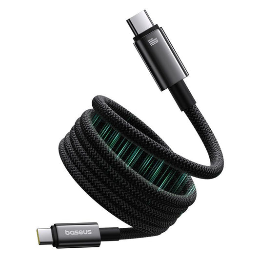 Baseus Tungsten Gold Câble 100W Magnétique 1m USB-C vers USB-C – Noir – P10319805111-00