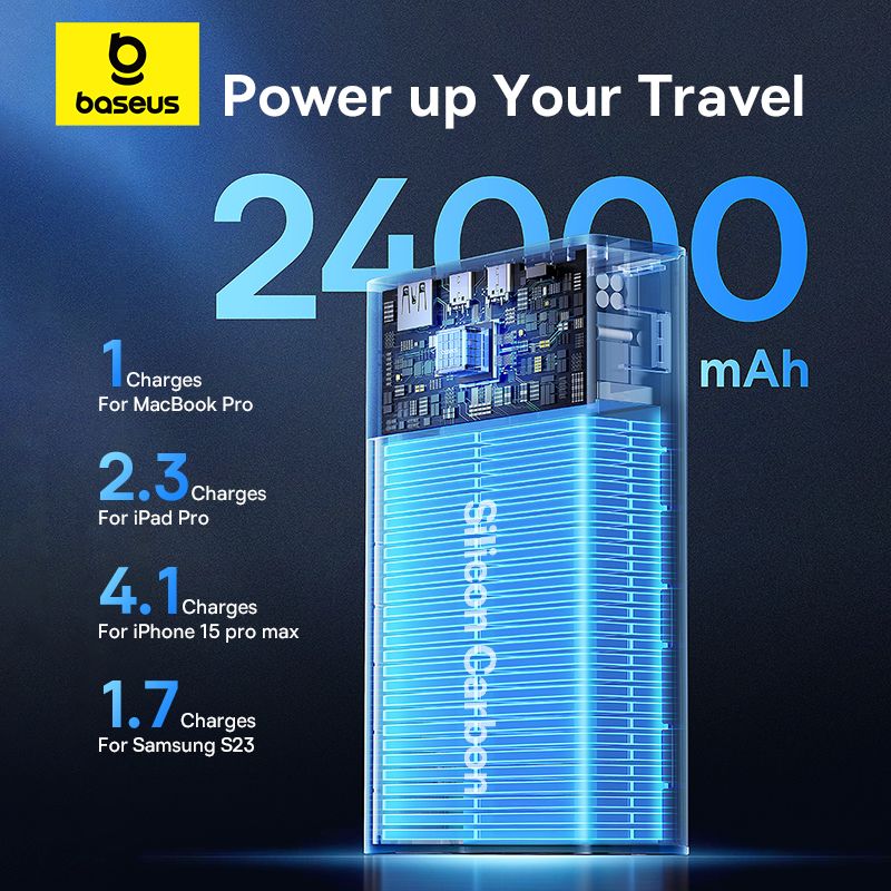 Baseus Adaman Power Bank 140W Charge Rapide 22800mAh avec Écran Digital – P10021508113-00