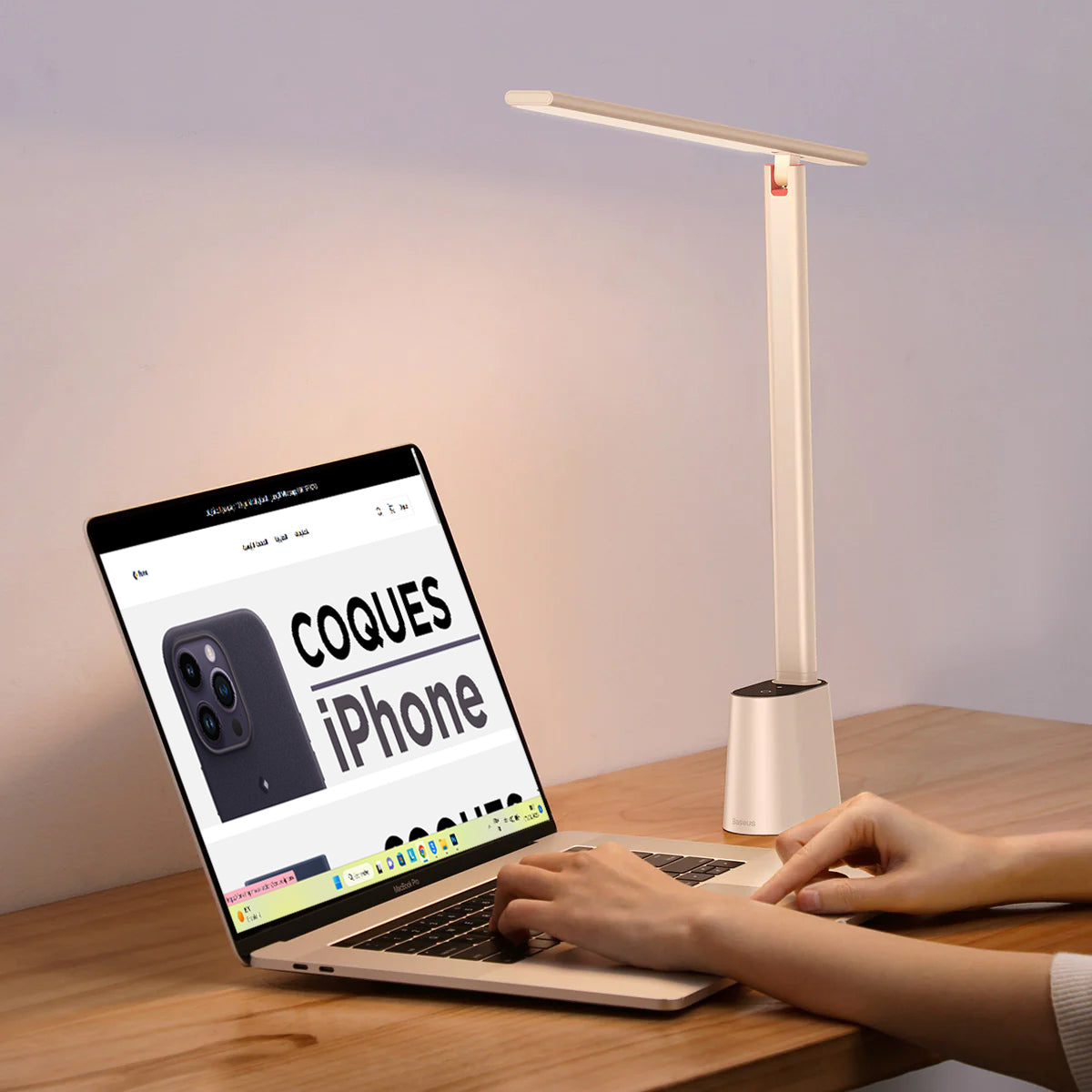 Lampe de bureau de lecture/ pliable rechargeable  BASEUS – COULEUR BLANC-DGZG-02