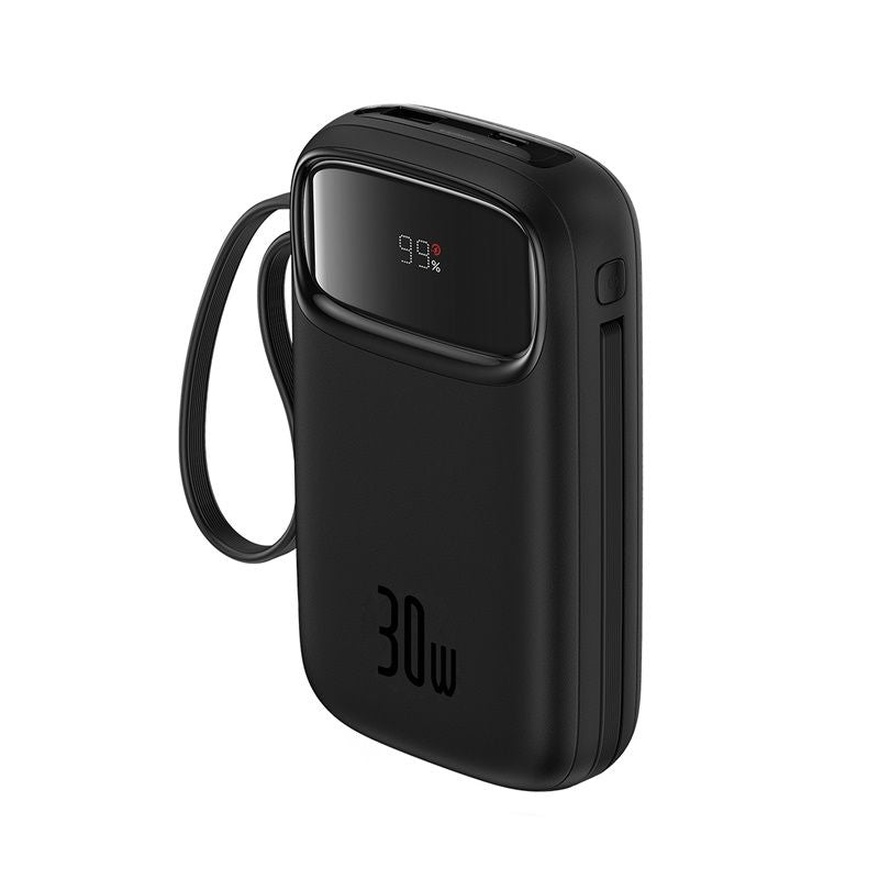Baseus Power Bank 10000mAh 30W avec 2 Câbles USB-C Intégrés – (P10055008113-00)
