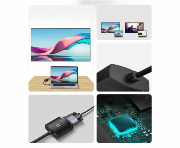 Adaptateur convertisseur Baseus HDMI - VGA (WKQX010001) noir