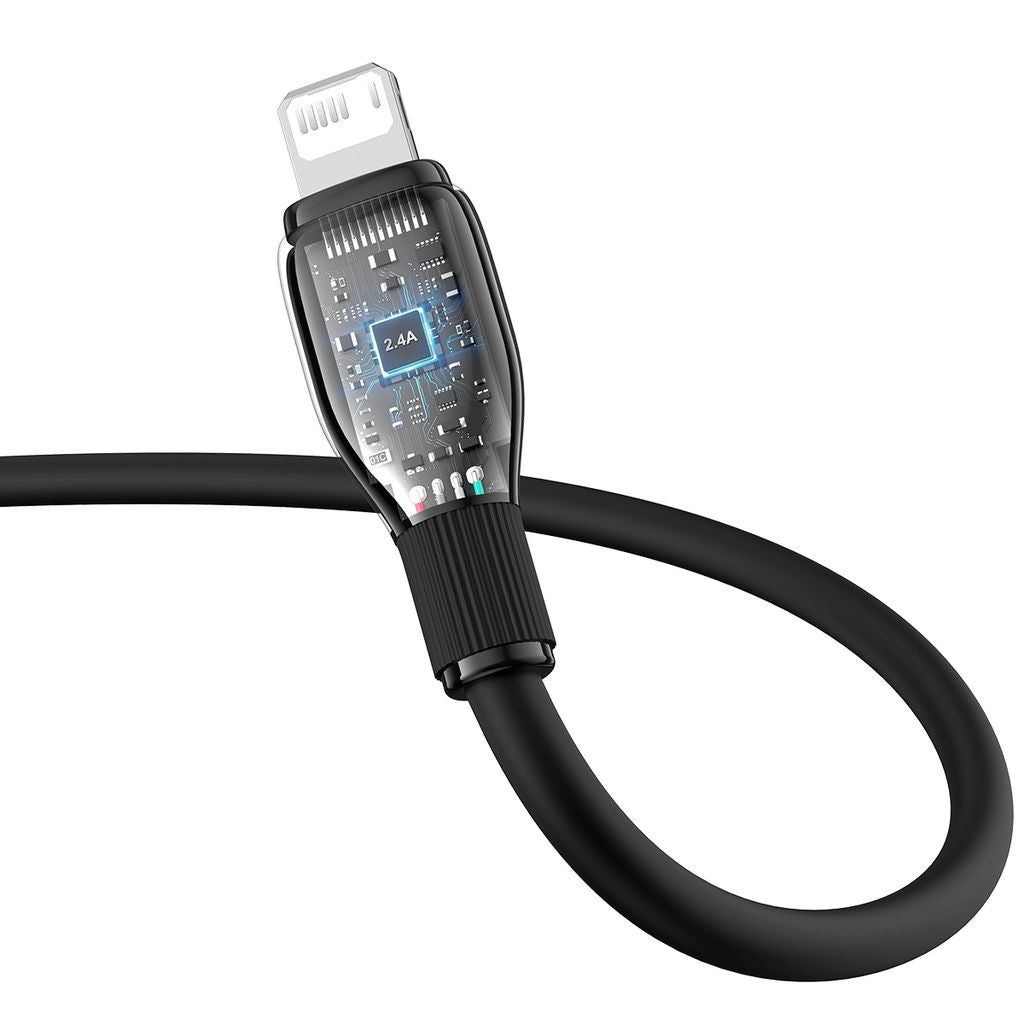 Baseus Pudding Series Câble de Charge 1.2m USB vers Lightning 2.4A –  ( P10355700111-B1 )