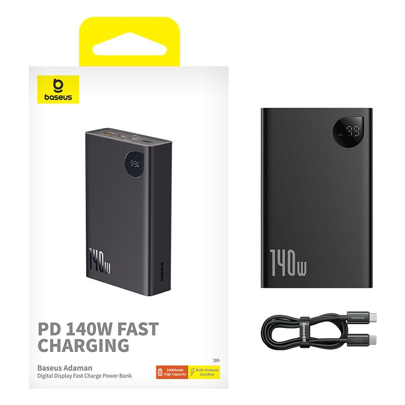 Baseus Adaman Power Bank 140W Charge Rapide 22800mAh avec Écran Digital – P10021508113-00