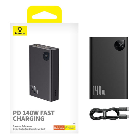Baseus Adaman Power Bank 140W Charge Rapide 22800mAh avec Écran Digital – P10021508113-00