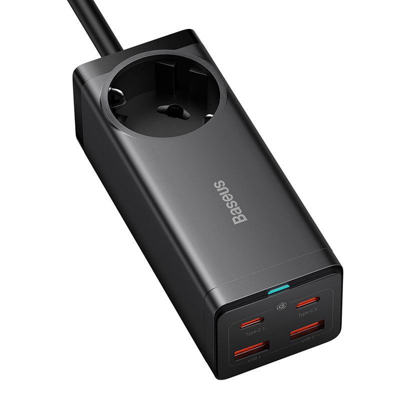 Baseus GaN3 Pro Multiprise de Bureau AC + 2USB + 2USB-C 100W – PSZM000401