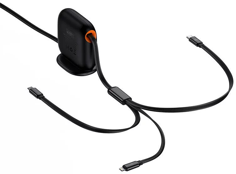 Cable Baseus 3-in-1 TYPE-C to USB-C / Lightning / Micro 100W 1.7m -Black-caqy000001